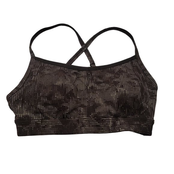 Athleta Sports Bra Size Small Black White Removable Cups Cross Back Gym NWOT NEW - Picture 1 of 9